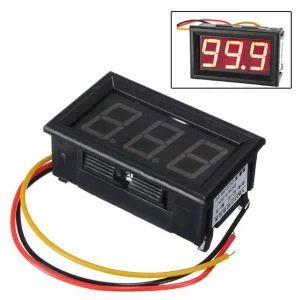 0.56inch 4.5-30V Трижилен LED Волтметър - Зелен