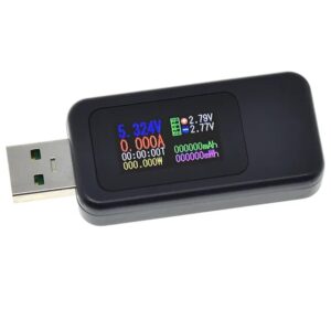 10 в 1 USB тестер DC Цифров Волтметър и Измервател на текущо напрежение - Черен