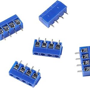 PCB терминален блок, с изолационни прегради, 4 пина, 10А, 5mm
