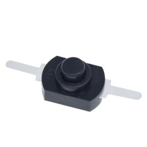 Микробутон TACT, 12x8x2mm, 2 позиции, 1A/30VDC, OFF-(ON), THT - Черен