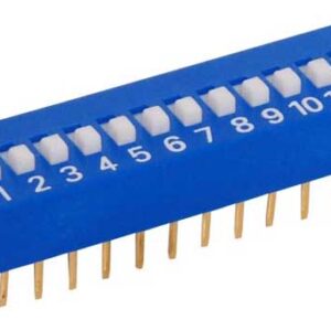 Микропревключвател DIP плъзгач, 12 секции, 0.05A/12VDC, ON-OFF, THT