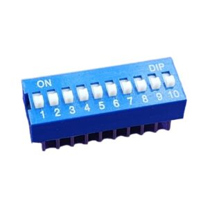 Микропревключвател DIP плъзгач, 10 секции, 0.05A/12VDC, ON-OFF, THT