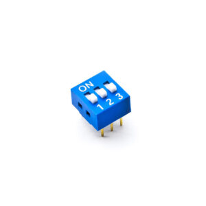 Микропревключвател DIP плъзгач, 3 секции, 0.05A/12VDC, ON-OFF, THT