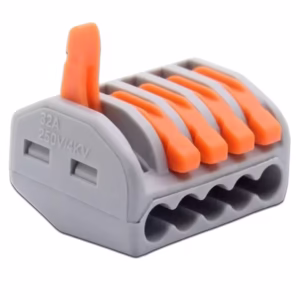 Клема, бърза връзка 250V, 32A, 0.08~2.5mm2, петорна