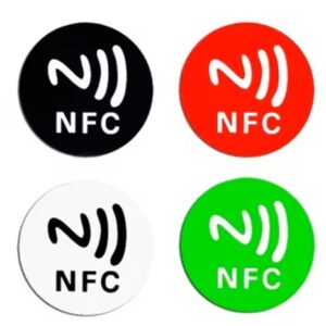 NFC стикери Ntag215 13.56MHz, презаписваеми, самозалепващи се