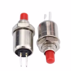 Моментен микро бутон с пружинно връщане, 0.5A, 125V AC, DS-402 Червен